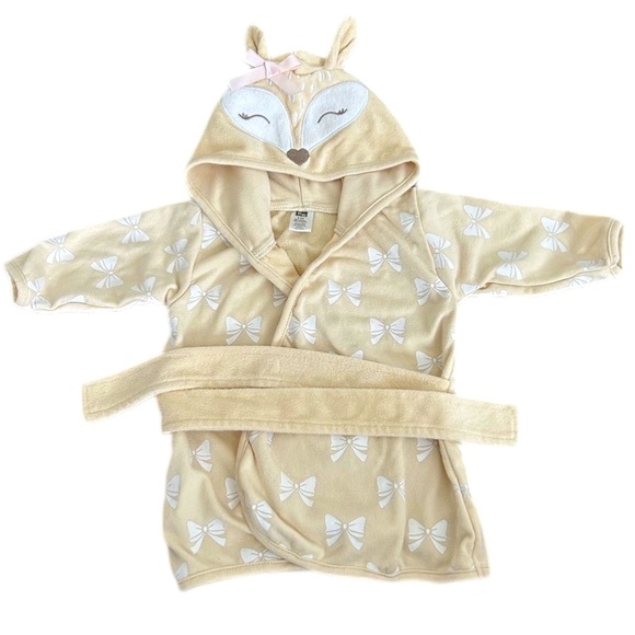 Hudson Baby Other - 🌸 Baby Girl Fawn Deer Hooded Towel Robe 0-9 months